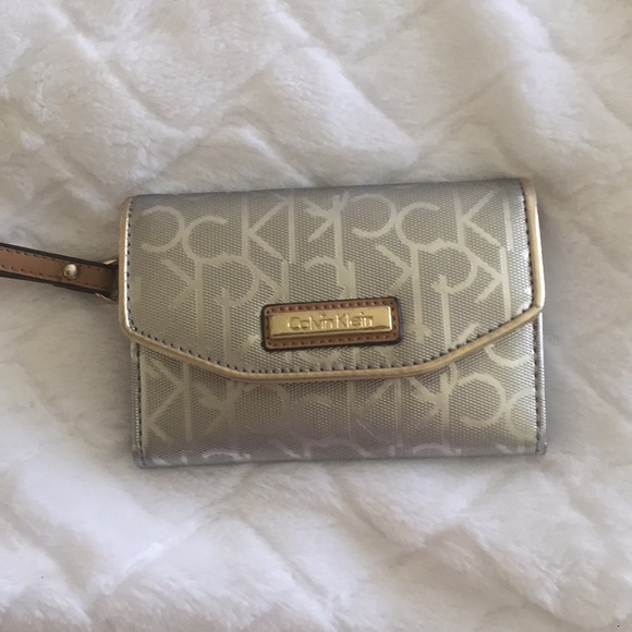 Calvin Klein Accessories - Silver Calvin Klein Wallet Clutch!!